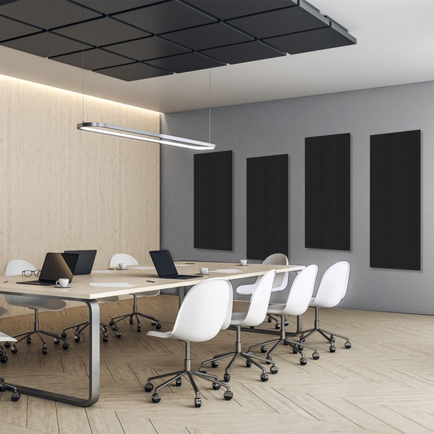 AUTORIFIC Acoustic Panels,5 Pack Sound Panels Noise Reducing for Walls,47.2"x23.6"x0.35" Soundproof Wall Panels,High-Density Acoustic Wall Panels,Decorative Wall Sound Absorbing Panel,Black