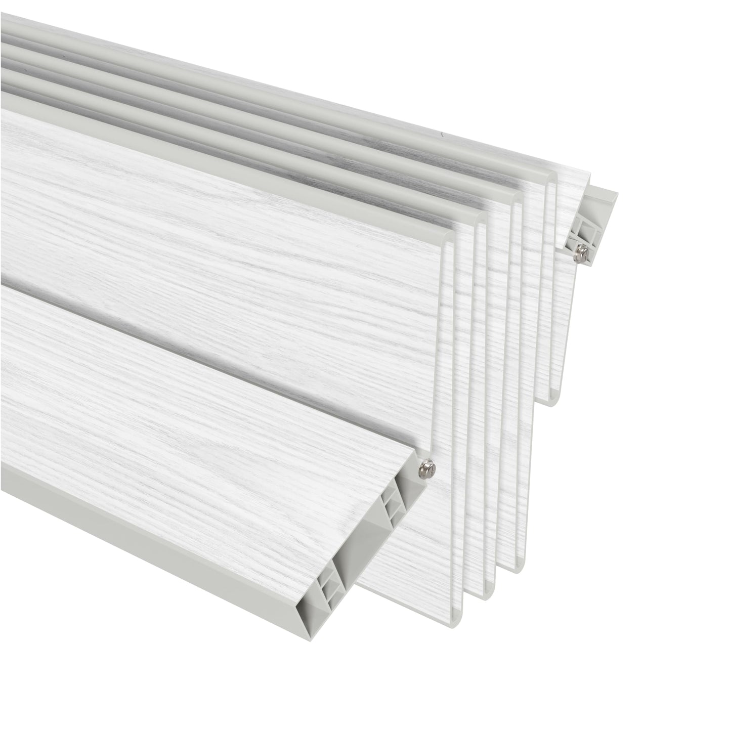 Techni Home Studio Series 48" W x 80" H PVC Foldable Accordion Door, Trimmable, Flexible Single Layer Panels, White Oak