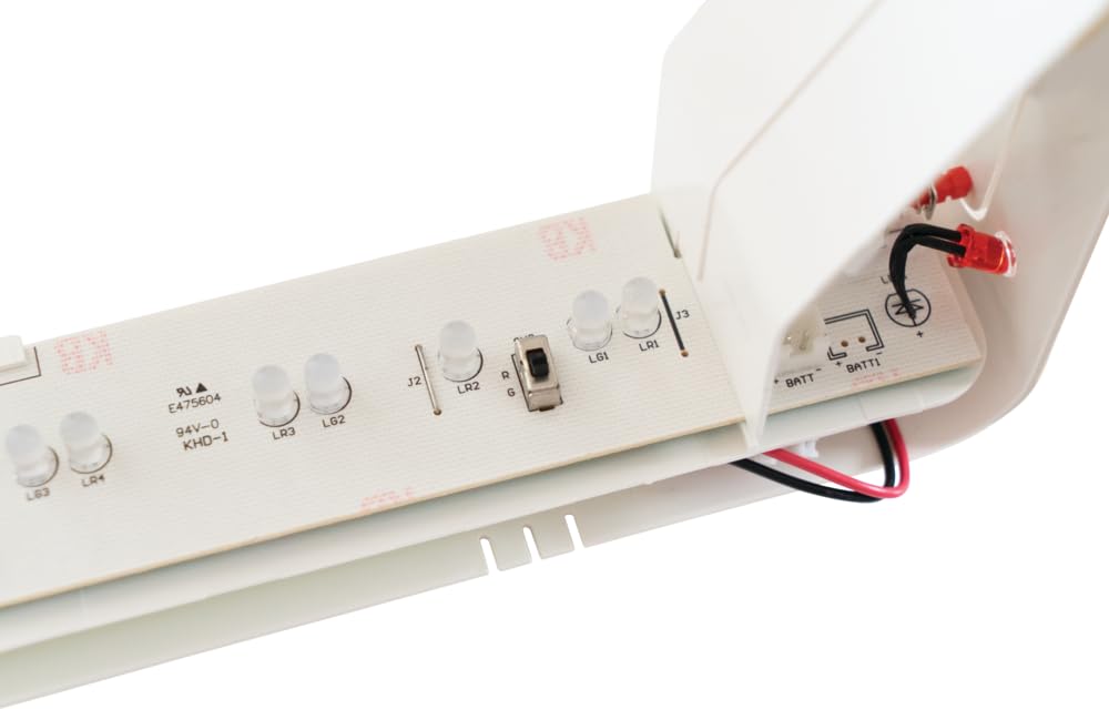 Lithonia Lighting Single-Sided LED Exit Sign, Thermoplastic Construction, Switchable Red and Green Colors, Ni-MH Backup Battery, Includes Extra Faceplate, White (EXRG EL M6)