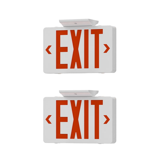 RMCLUX Exit Signs with Emergency Lights,Double Face Exit,AC 120-277V, Hardwired Exit Signs for Business Indoor ETL Listed 2 Pack
