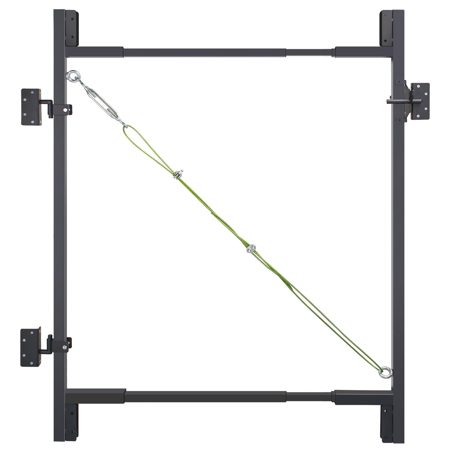 Heavy Duty DIY Fence Gate Kit – 36"-72" Adjustable Wood Gate Building Kit for 4-5 ft Fences, Fits Both 1"x4" and 2"x4" Wood