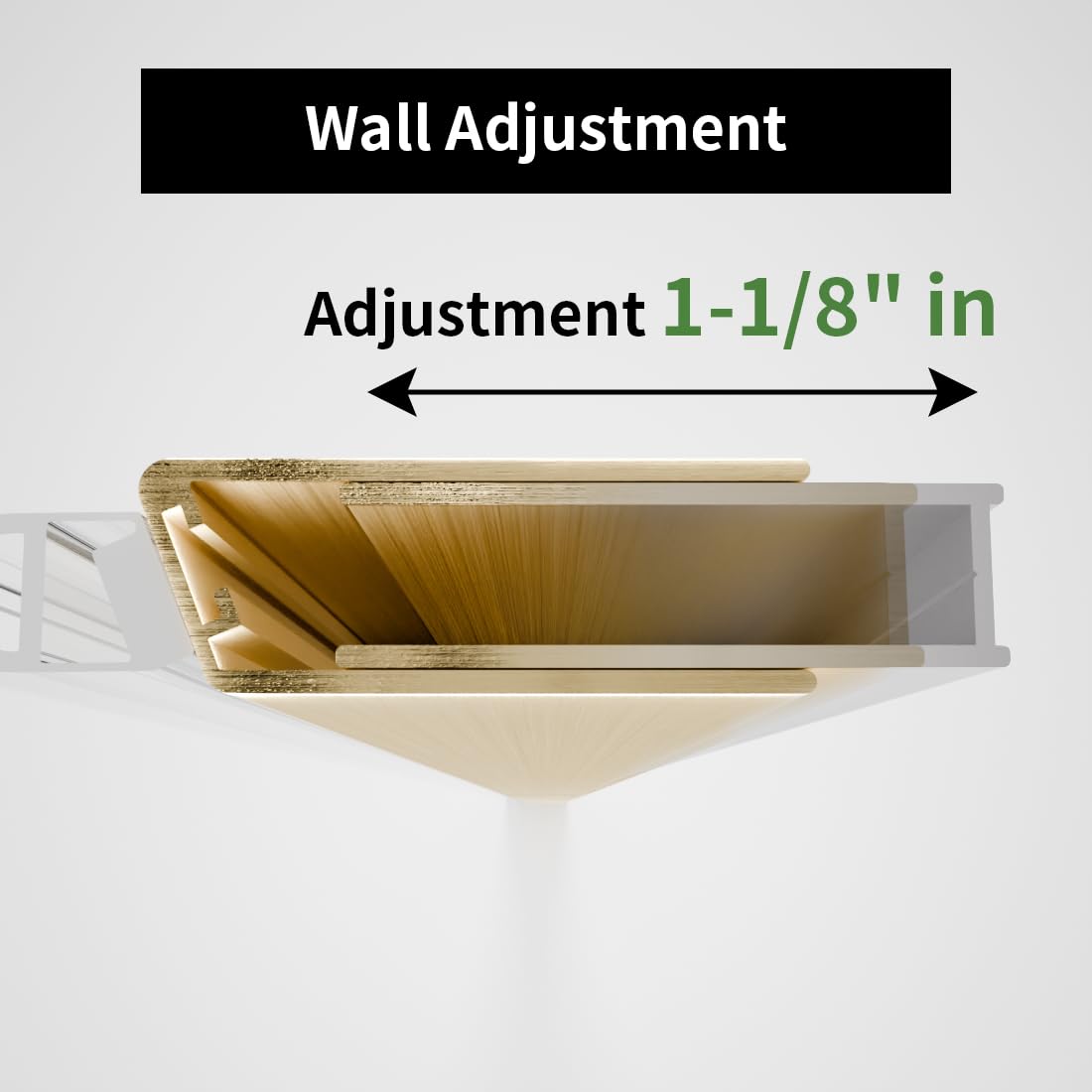 ComfyStyle 36-38" W x 72" H Frameless Pivot Shower Door with Single 180° Swing Glass Door, Hinged Shower Glass Door with 1/4"(6mm) Clear SGCC Tempered Glass, Brushed Gold Finish