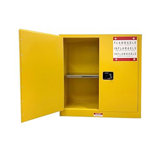 koxuyim Hazardous Materials Storage Cabinet, Industry Safety Cabinet, Cold-Rolled Steel fire Resistant Cabinet with Adjustable Shelf, 2 Manual Closing Doors for Industrial (43"*18"*44")