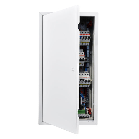VEVOR Access Panel for Drywall, 30.3 x 15.2 in Galvanized Steel Access Door, Easy Install Hinged Service Panel with Screwdriver Latch, for Ceiling Plumbing Electrical, 14.4 x 29.4 in Cutout Size White