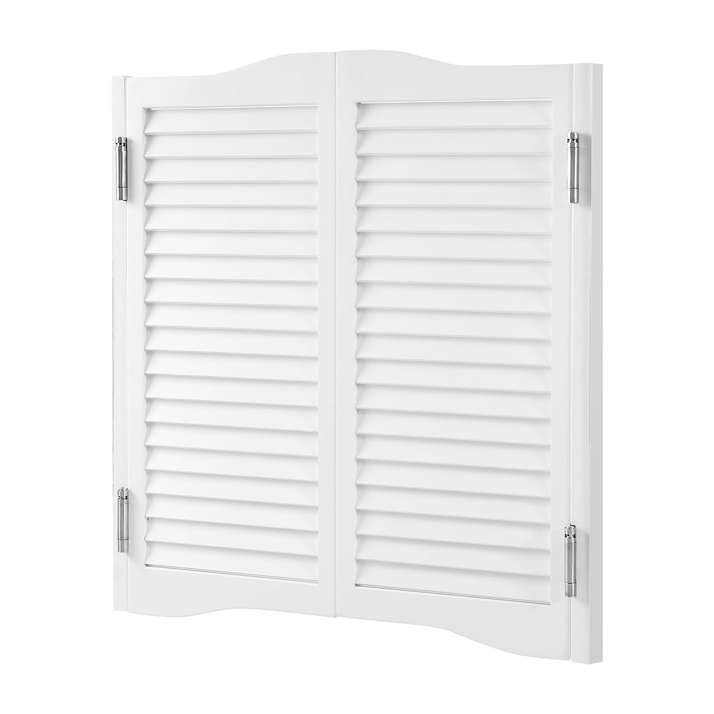 VEVOR Double Saloon Swinging Doors, 36" W x 36" H Arched Top Interior Swinging Cafe Doors, Premium Pine Wood, with Hinges & Hardware Kit, Easy to Install, for Hallway Kitchen Bar Pub Entrance, White