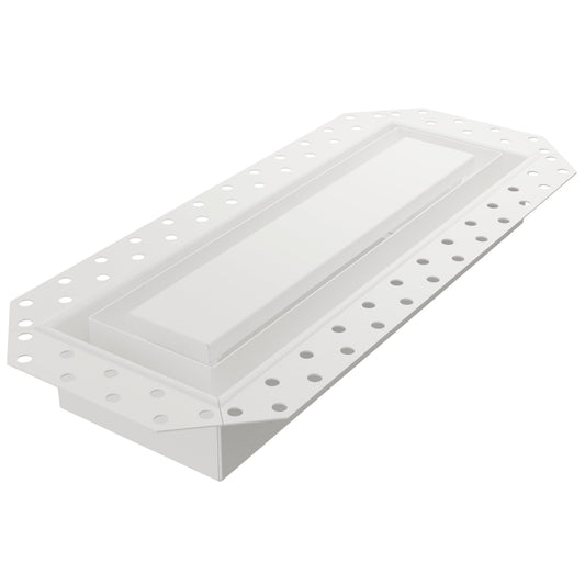 Fittes Flush Wall Vent [Luxe+], Minimalist Solid Steel HVAC Air Return Register Cover, Customizable Adjustable Increased Airflow Solution for Home or Ceiling, with Damper – 6"x12" – Satin White