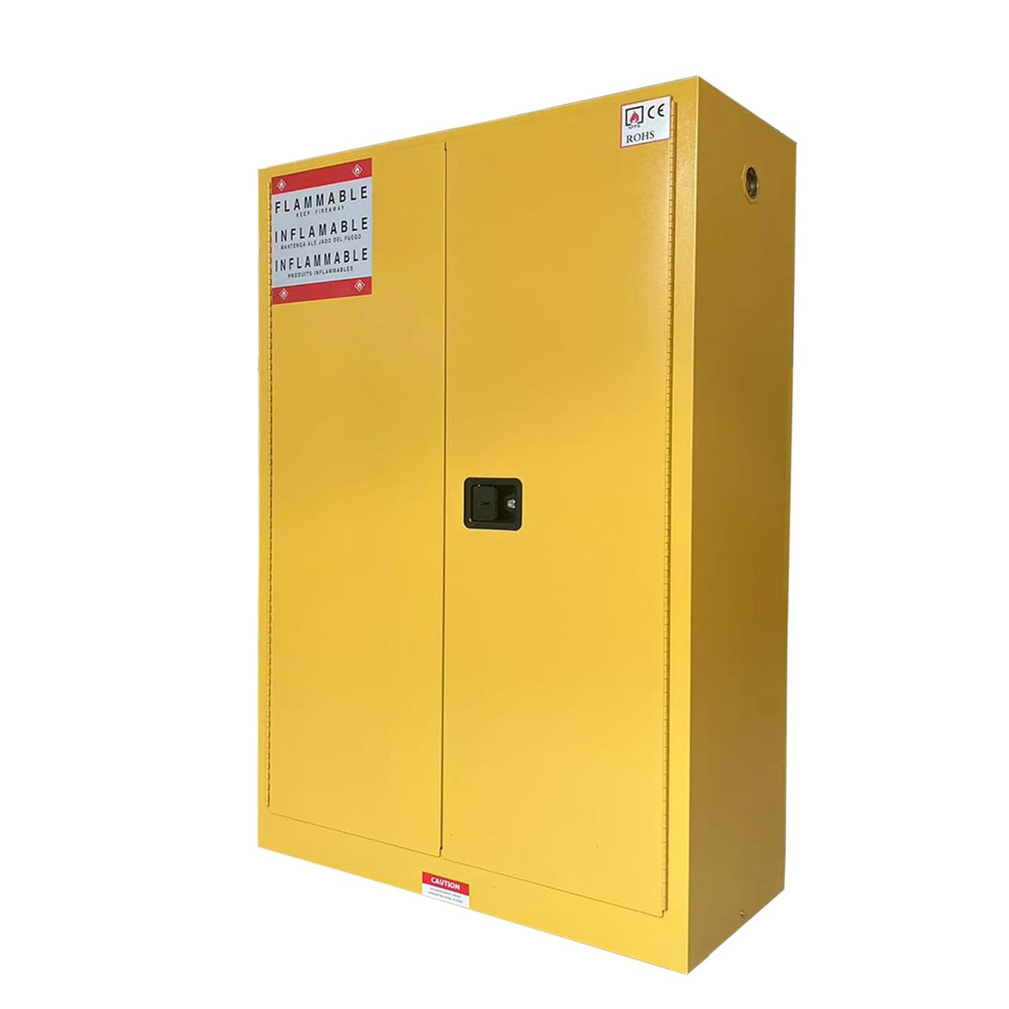 koxuyim Industry Safety Fireproof Cabinet 65.2" H Explosion Proof Double Wall Construction Cold-Rolled Steel 45 Gal Flammable Safety Cabinet for Industrial, 2 Adjustable Shelves (65.2H x 43W x 18D)