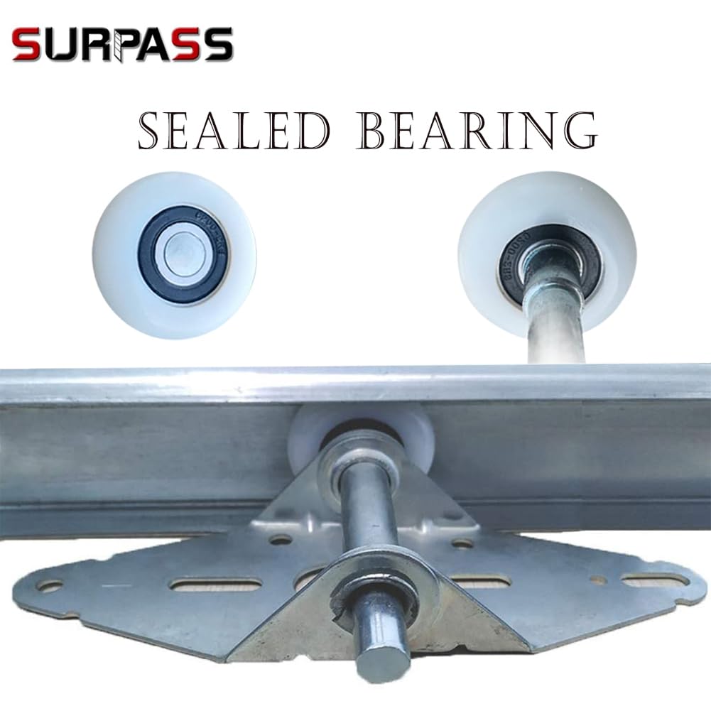 Surpass Garage Door Hardware Kit Roller/Hinge/Top Bracket/Wire Rope (for 16'x8' and 18'x8' Height Double Garage Doors)