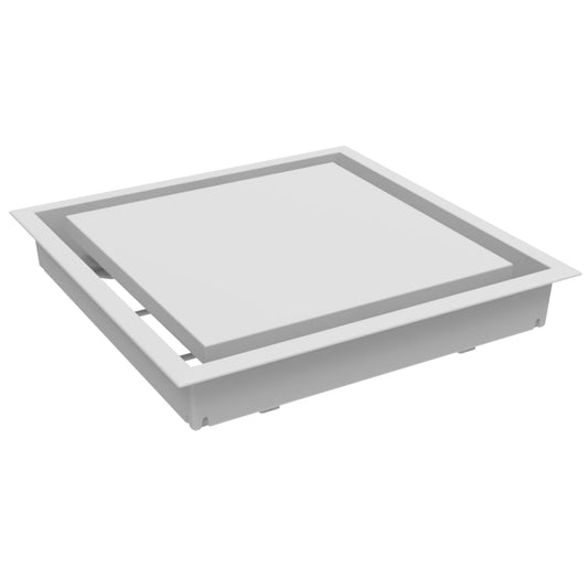 Fittes Framed Wall Vent [Lite], Minimalist ABS Plastic HVAC Air Return Register Cover, Customizable Modern Airflow Solution for Home or Ceiling, 15-Min DIY Install – 10"x10" – Cotton White – 1 Pack