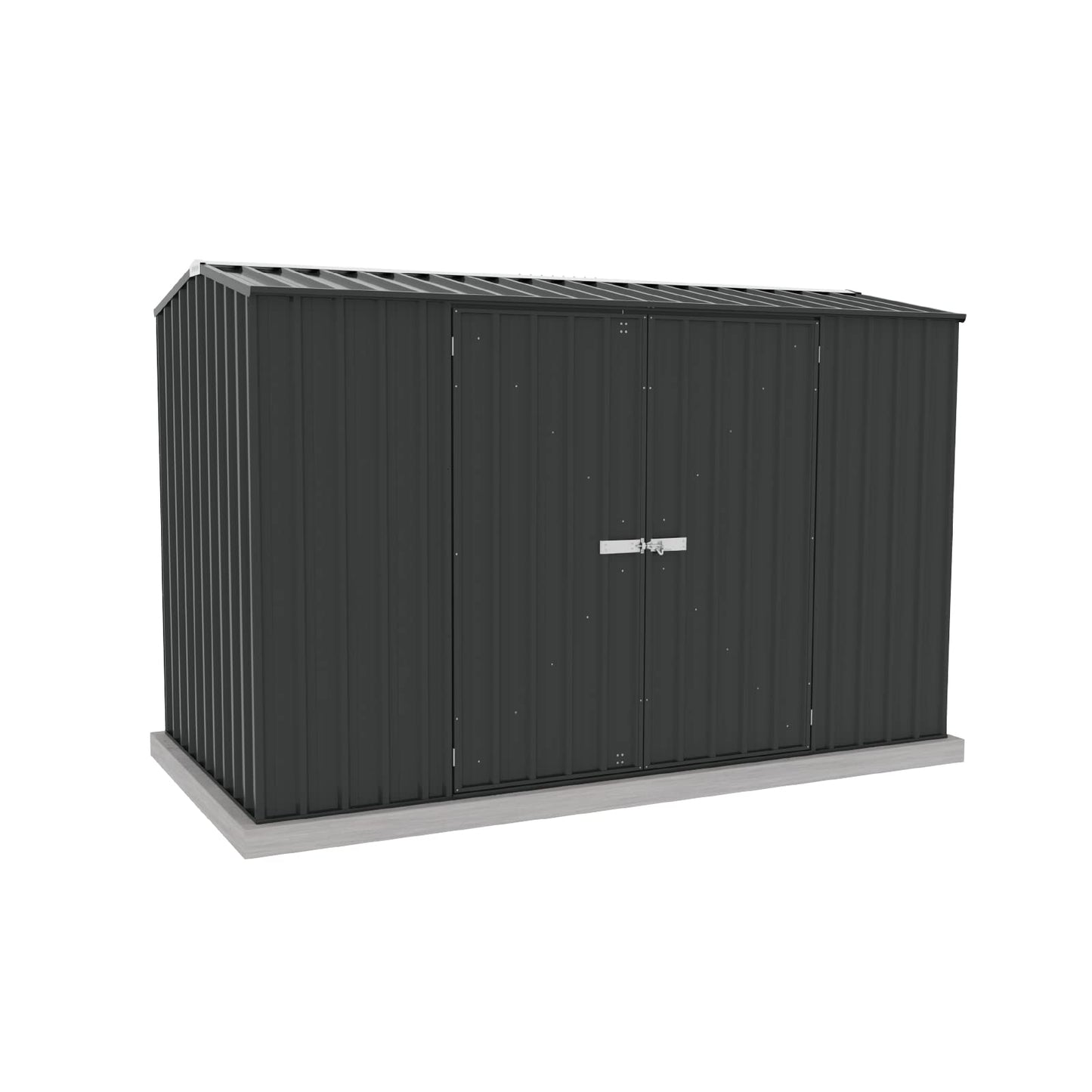 Absco Premier Storage Sheds, 10'x5' Metal Garage, DIY Backyard Shed, Utility Tool Storage, Weather & Wind Resistant Aluminum Panels & Steel Frame, Maintenance-Free, 12 Year Warranty, Monument Gray