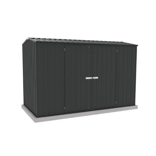 Absco Premier Storage Sheds, 10'x5' Metal Garage, DIY Backyard Shed, Utility Tool Storage, Weather & Wind Resistant Aluminum Panels & Steel Frame, Maintenance-Free, 12 Year Warranty, Monument Gray