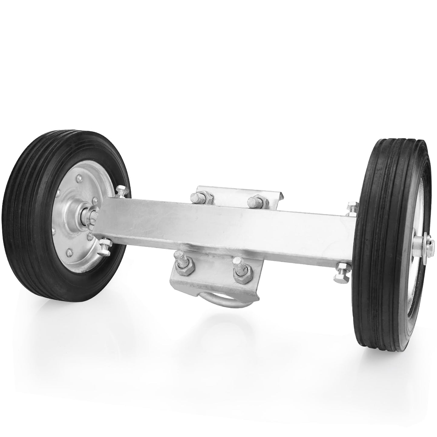 Adjustable Sliding Gate Wheel, 8" Tensioner Set With Mounting Bracket and U-Bolts - Premium Accessory for Smooth Operation, Rubber Wheels for Metal Tube and Driveway Gates