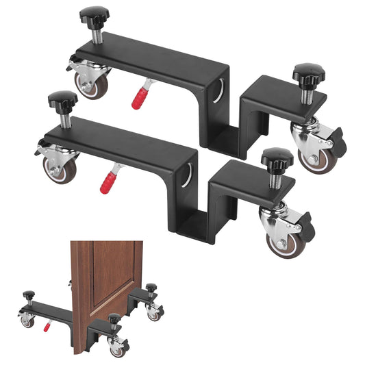 2PCS Door Dolly Holds up tp 330LBS-Heavy Duty Door Installation Tool Easy Install for Single Person Door Tools for Doors from 1.18” to 1.97”