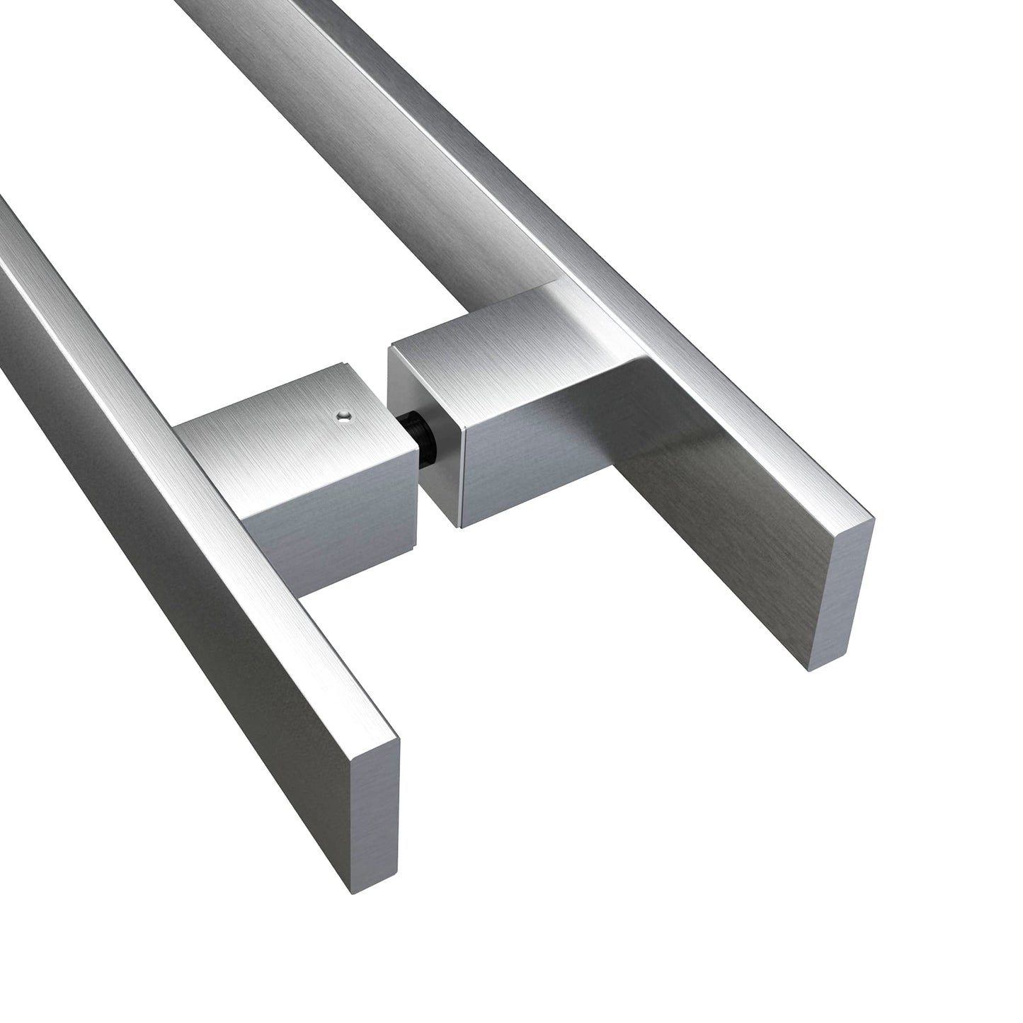 BARNSMITH 36" Barn Door Push Pull Handle,Heavy Duty Grade-304 Stainless Steel Square Commercial Door Handle,Entrance Entry Front Door Handle, Office Handle Pull Set for Wood Glass Door
