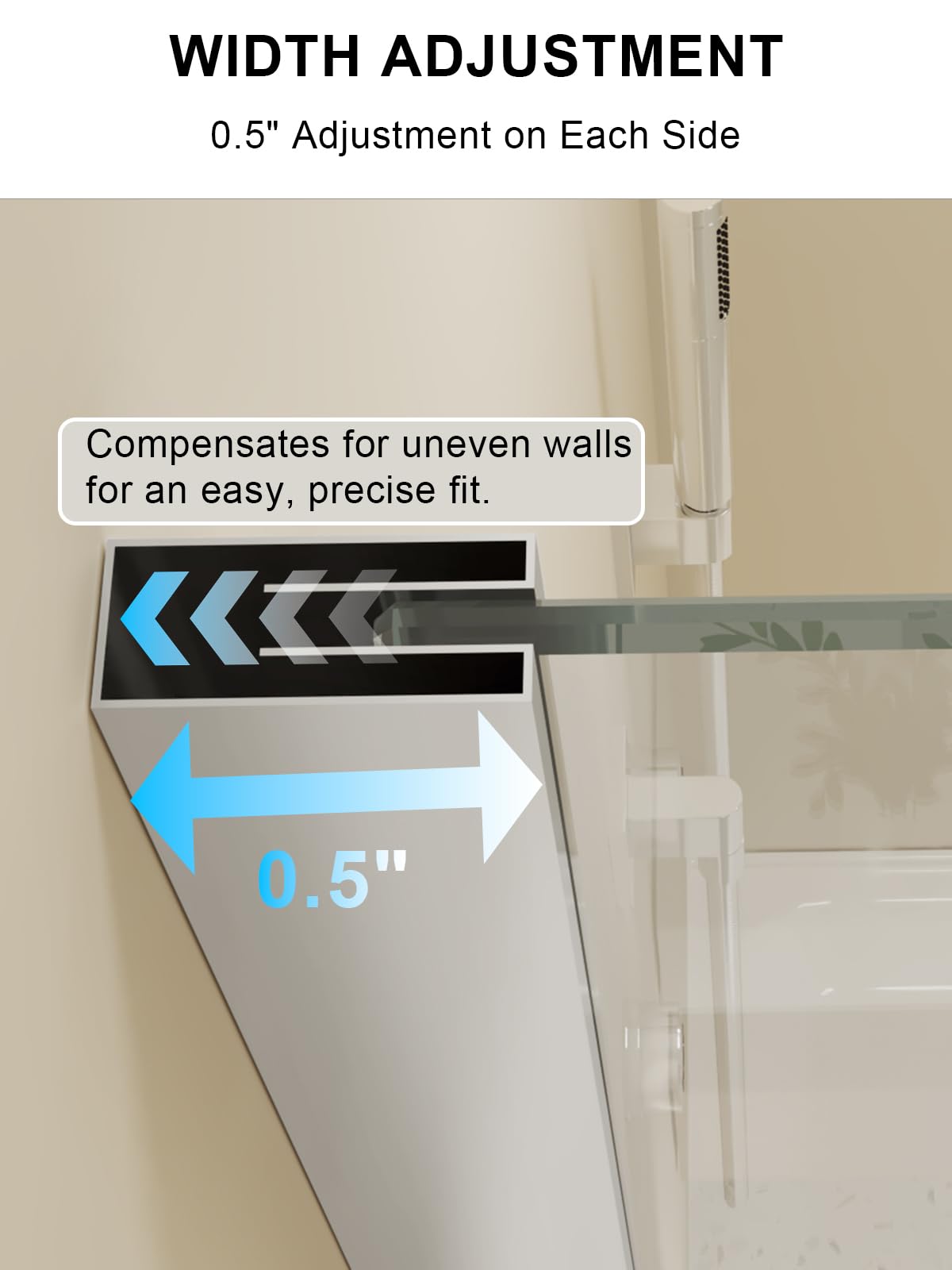 Neo-Angle Corner Shower Door 36" W x 72" H, Frameless Pivot Shower Door for Corner Shower Enclosure, 1/4" SGCC Clear Tempered Glass with Safety Film, Chrome, Base Not Included