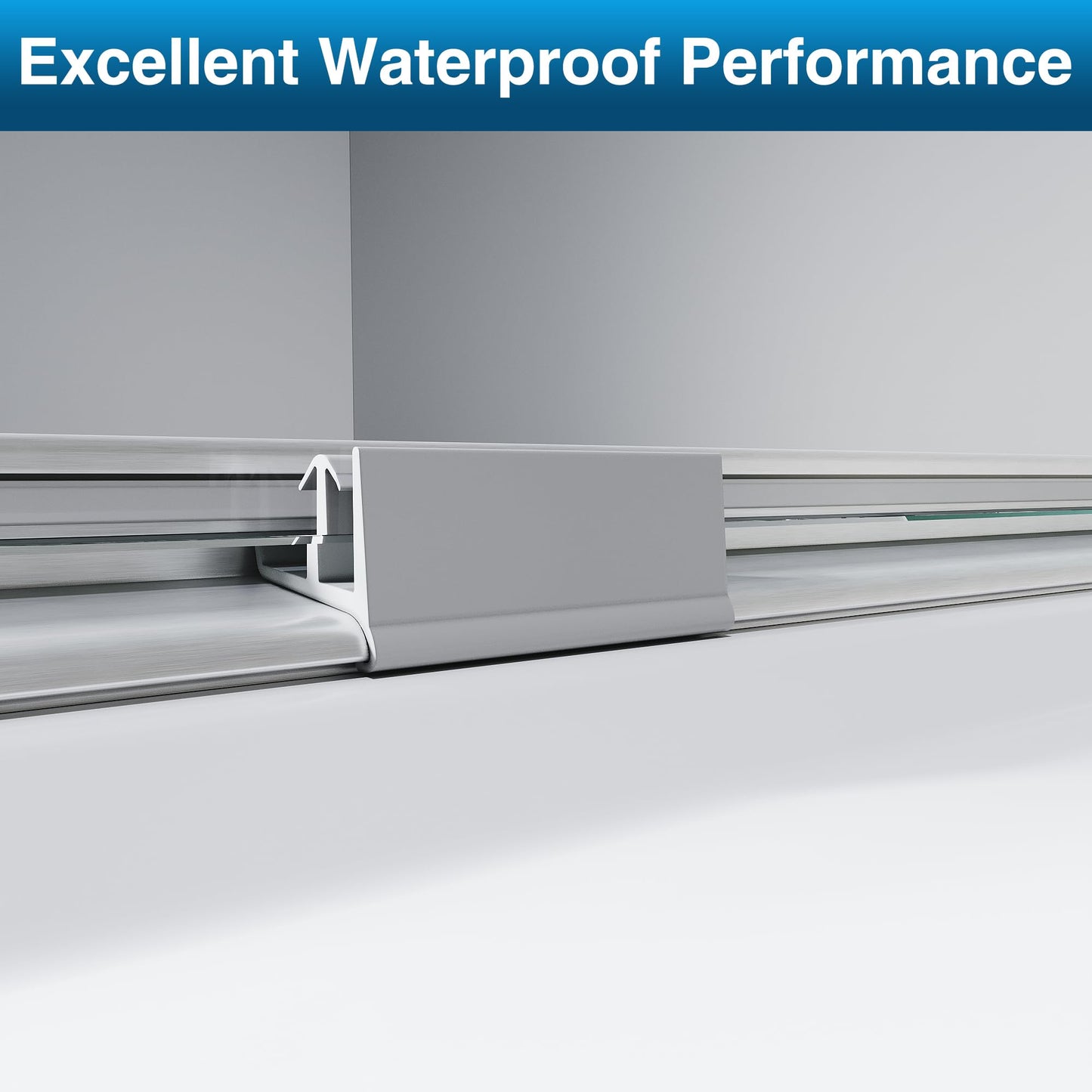 SL4U Double Sliding Shower Door 48 in. W x 76 in. H, Semi-Frameless Bypass Bathroom Sliding Door with 1/4'' (6mm) Clear Tempered Glass, Brushed Nickel