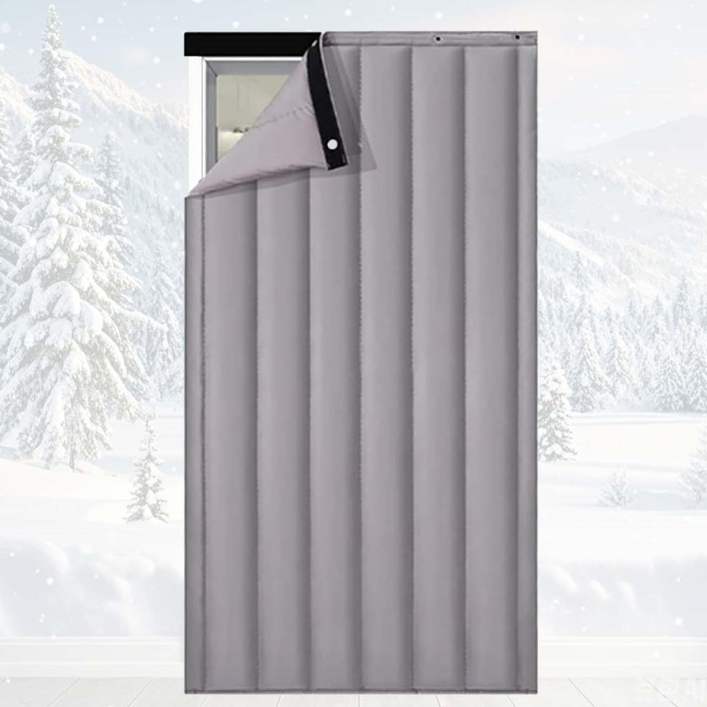 WWWHZGYS Thermal Insulated Door Curtain, Door Blanket for Winter,Sound Proofing Noise Reduction Waterproof Warm Living Room Patio Curtain, Oxford Fabric(W35.43*H82.68 in/90 * 210cm)
