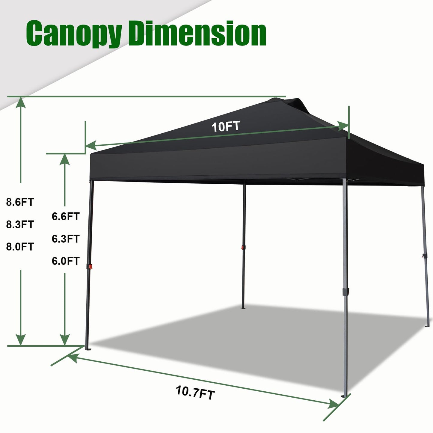 Eurmax USA NOMATTER ONE-Person Open&Close 10x10ft Pop Up Canopy Tent，Portable Shelter Canopy for Outdoor Events，Instant Canopies, Temporary Sunshade,Bonus 4 Sand Bags(White)