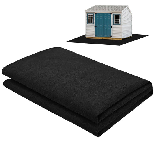 Vaniture 6 x 4 FT Outdoor Storage Shed Mat, Shed Flooring Mat with Waterproof PE Backing, Non-Slip, Dustproof Outdoor Floor Mat for Shed, Carport, Garden (Black)
