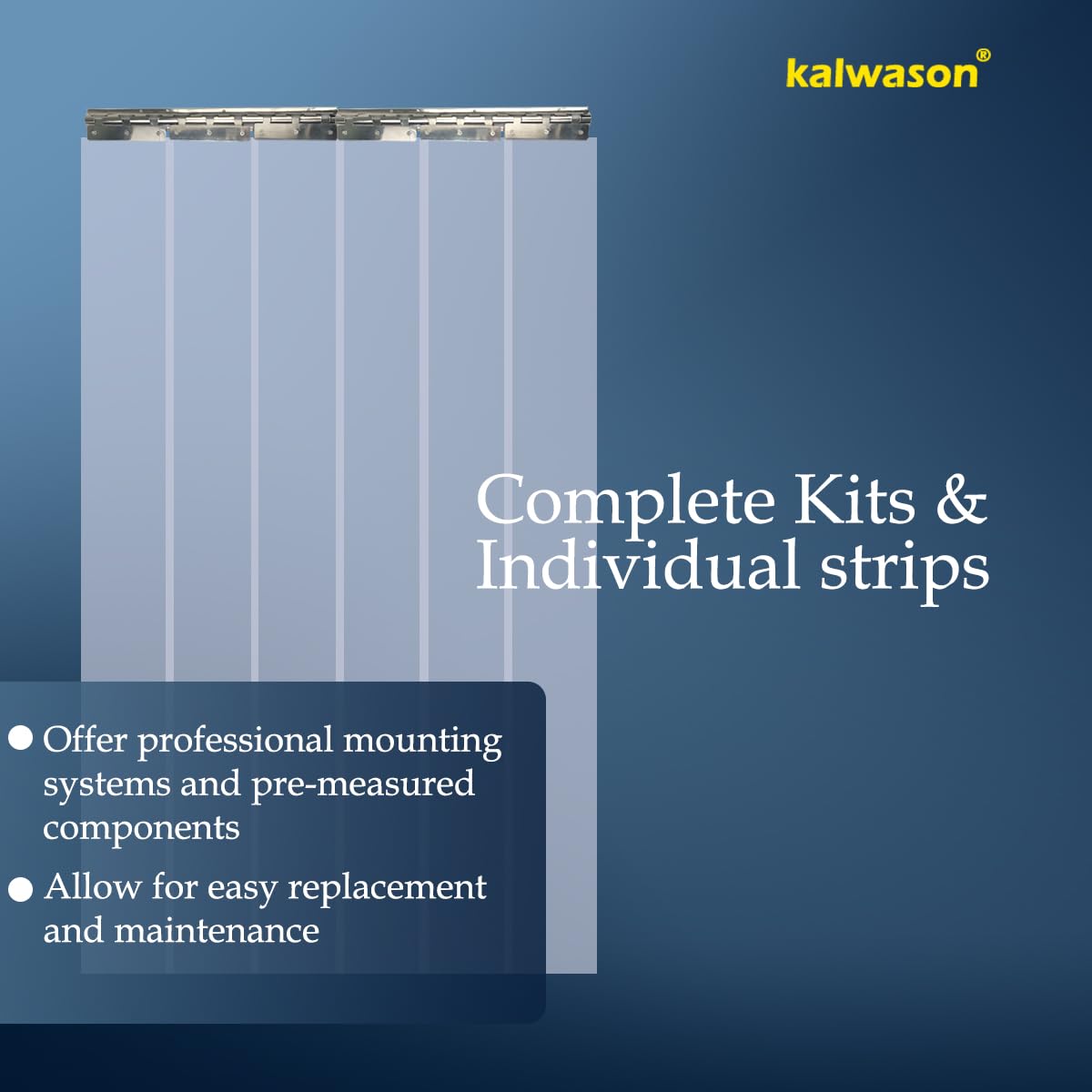 kalwason 36“ X 84“ Plastic Vinyl Strip Door Curtain Kit with Hardware – Clear Smooth PVC Strip Curtain for Doorways, Single 7" Wide x .078“ for Entry to Workshop, Barn, Shed, Garage