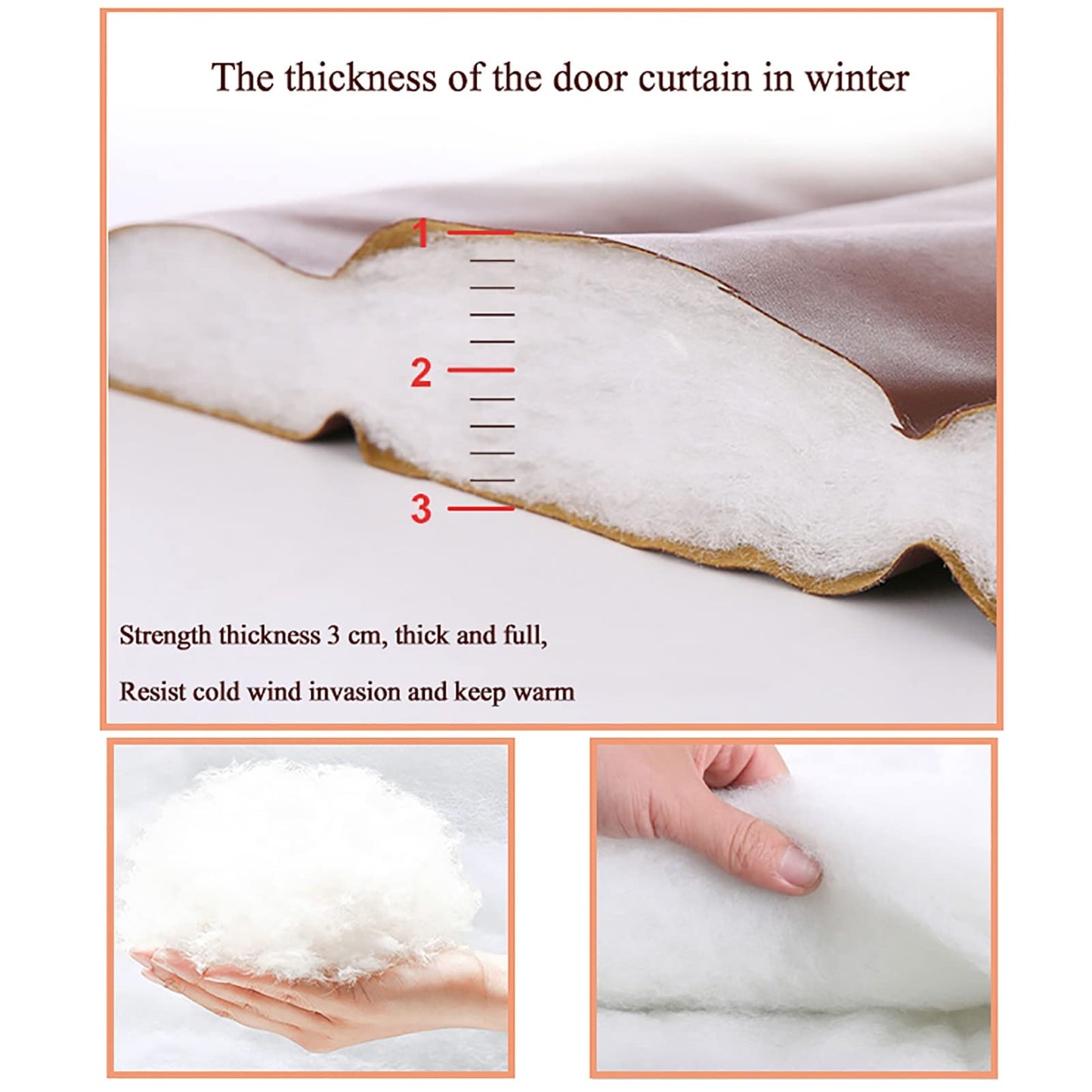 Thermal Insulated Door Curtain,Winter Doorway Cover Screen, Soundproof Blanket, Privacy Curtains,tapestry Windproof Waterproof Warm Cold Protection,for Living Room Garage Front Door Patio Kitchen