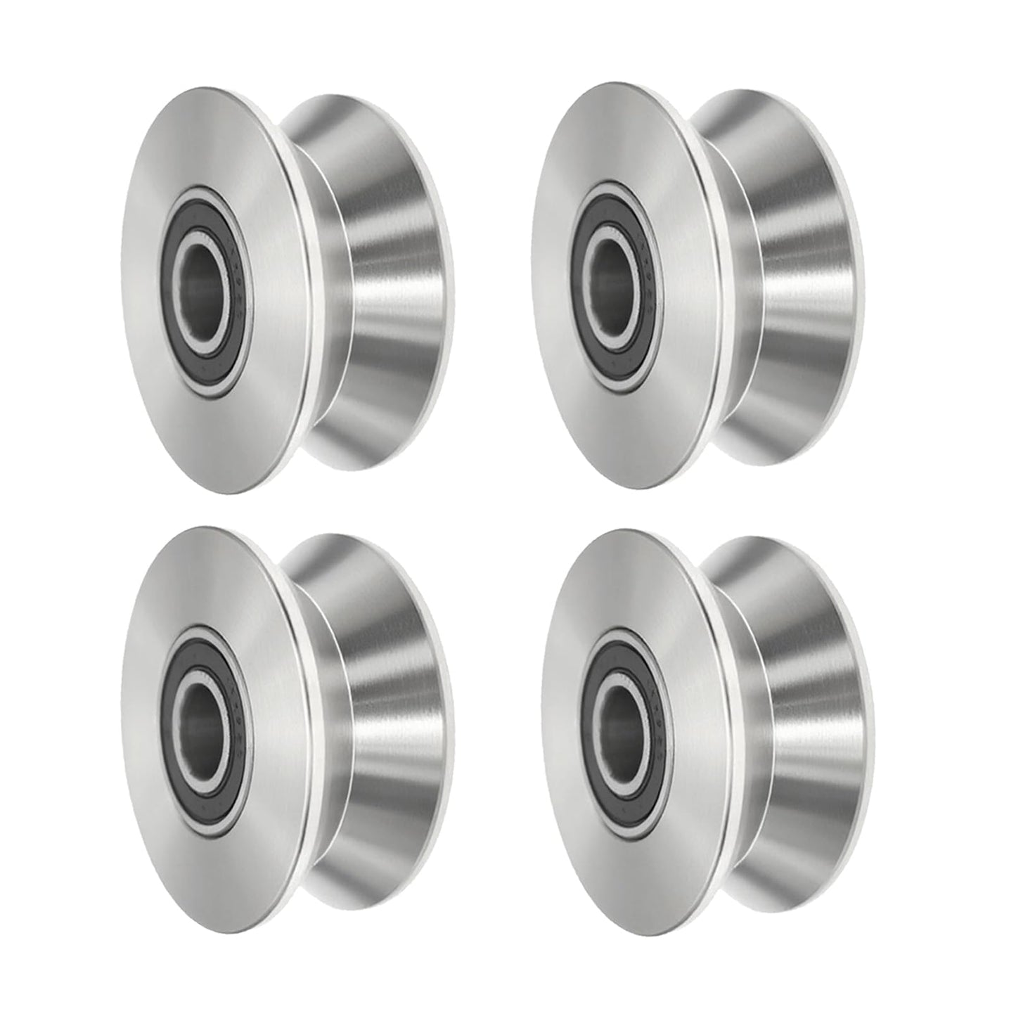 Sliding Gate Wheel Stainless Steel V Groove Wheel Heavy Duty Conveyor Rollers Industrial Caster Ball Bearing Pulley Rolling Gate Hardware Kit for Garage Door Machinery