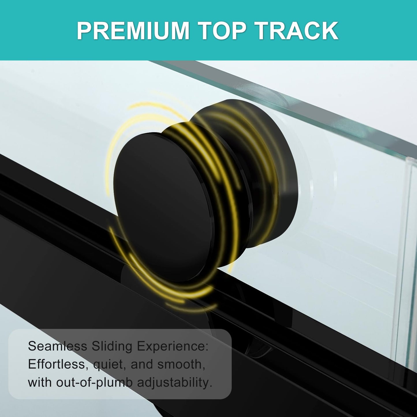 MoSweet Milano Double Sliding Shower Door, 44-48 in.W x 74 in.H Framed Shower Door 5/16"(8mm) Clear Tempered Glass, 18 inch Pull Handle, Stainless Steel Hardware, Matte Black Finished