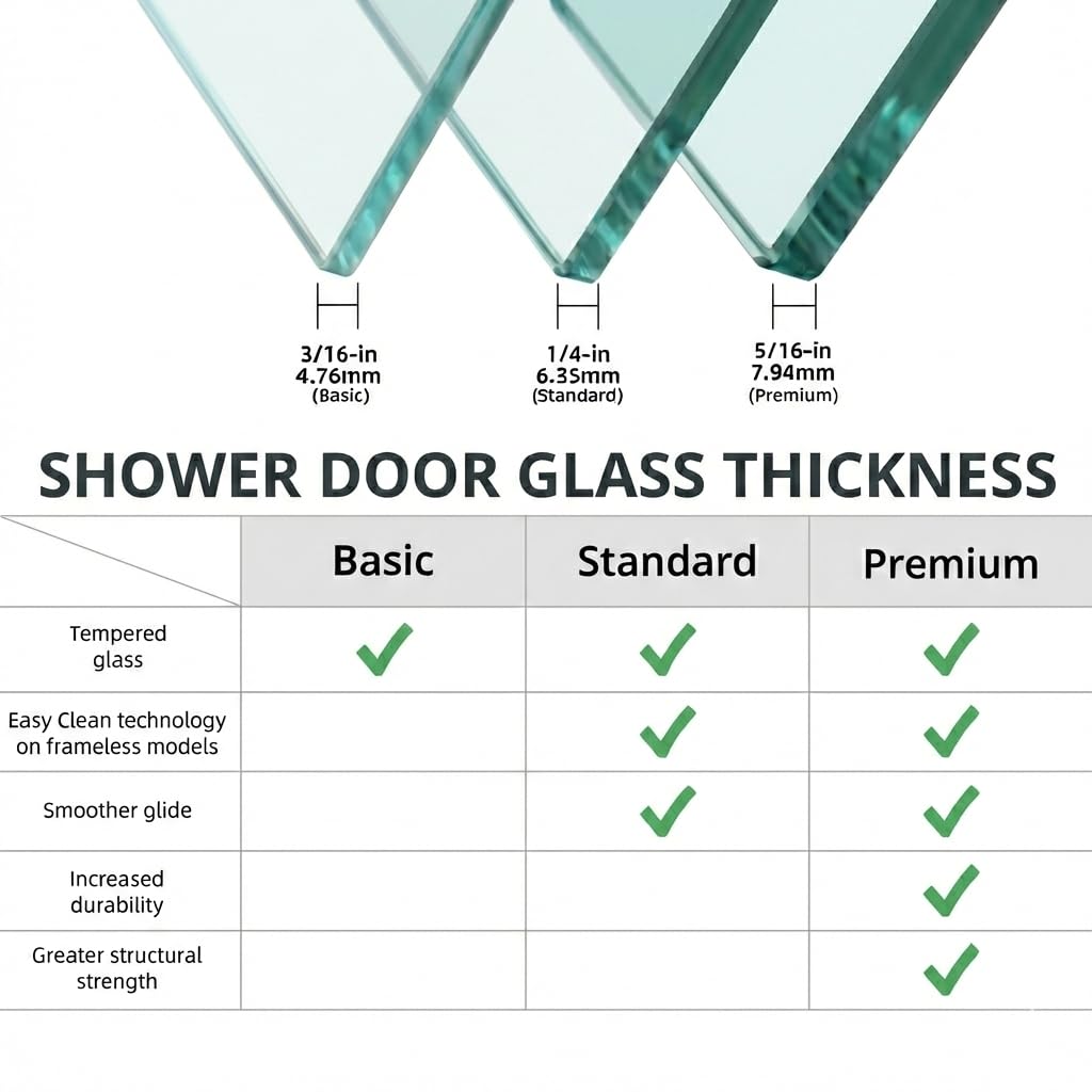Frameless Shower Door, 5/16" (8mm) Clear Tempered Glass Shower Door, 56-60" W x 74" H, Quiet Soft-Close, Reversible Installation, SGCC Certified (Brushed Nickel-Double Sliding Style A, 60" W x 74" H)