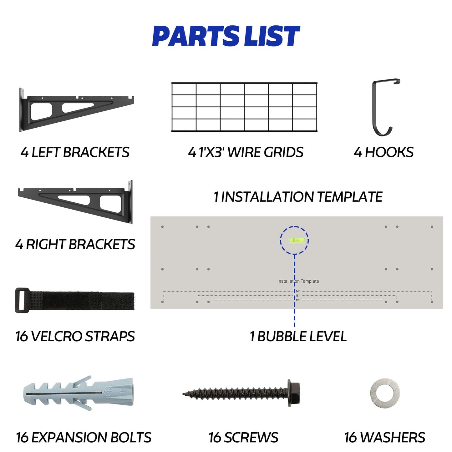 FAHKNS 2-Pack Heavy-Duty Carbon Steel Garage Wall Shelving, 1x6ft Wall Shelves, 600lbs Load Capacity, 72 inch Floating Shelf for Shop Shed Garage, Kitchen, Laundry Room