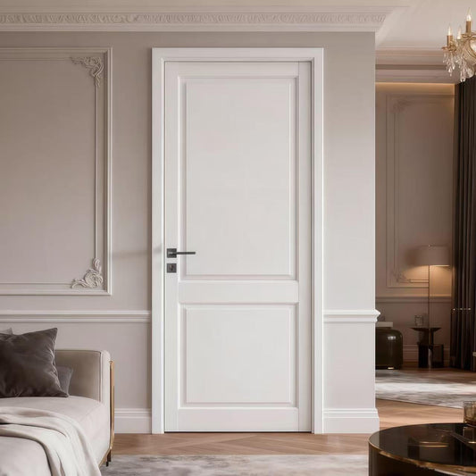 LetLuck 30"x 80" French Door Panels with a 2-Panel Design, Ideal for Closets, Storage Rooms, Bathrooms, Offices, and Interior Room Door - Solid Core Composite Material, No Hardware Included