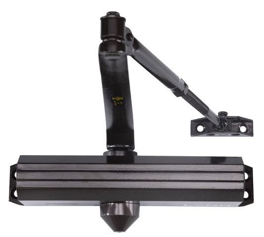 CLG HARDWARE Medium/Heavy Duty Commercial Door Closer DC7016 - Surface Mounted, Grade 1- ADA & UL 3 Hour Fire Rated, Adjustable Size 1-6 for Entrances & Aluminum Storefronts - US10B Dark Bronze