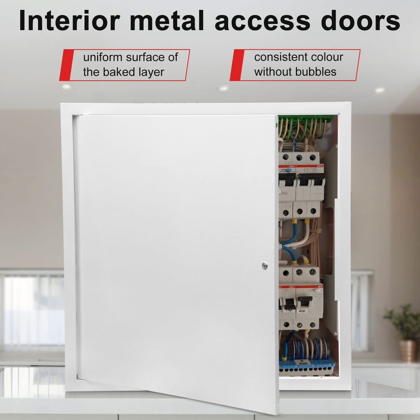 Thicken 1mm 12 x 12 Access Panel for Drywall,Attic Door, Ceiling Access Panel for Drywall,12x12 Metal Access Panels are Thickened to 1mm to Solve The Problem of Fragile Panels(Screwdriver Latch)