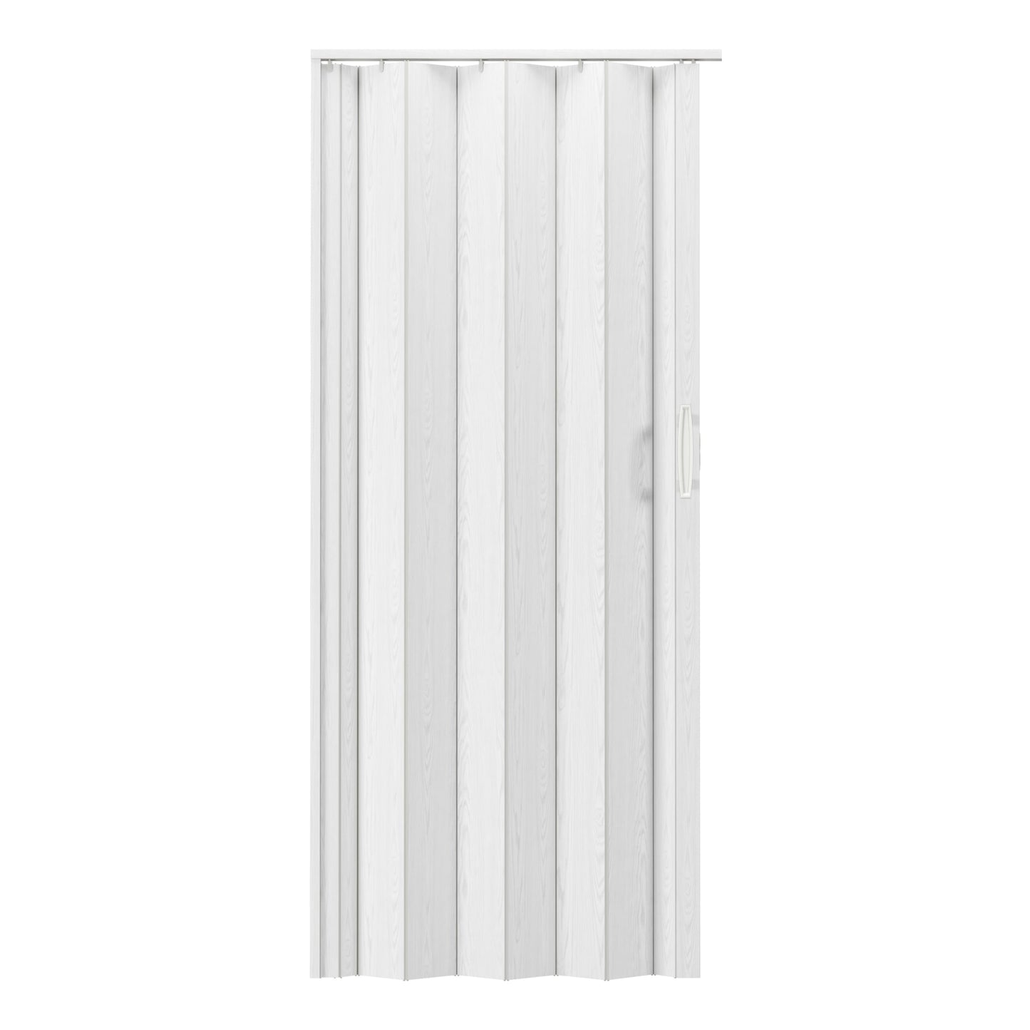 Techni Home Studio Series 48" W x 80" H PVC Foldable Accordion Door, Trimmable, Flexible Single Layer Panels, White Oak