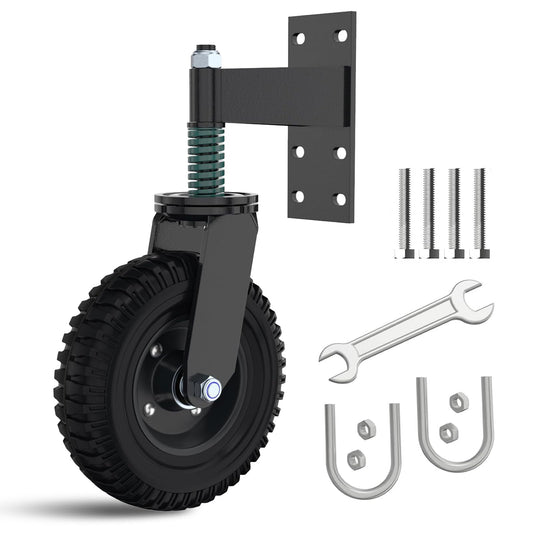 FISHFRUIT 8 Inch Heavy Duty Fence Gate Wheel, Gate Wheels For Metal Tube Gate And Wooden Gates, High-Strength Steel, Corrosion And Rust Resistant, Compatible With Various Door Types