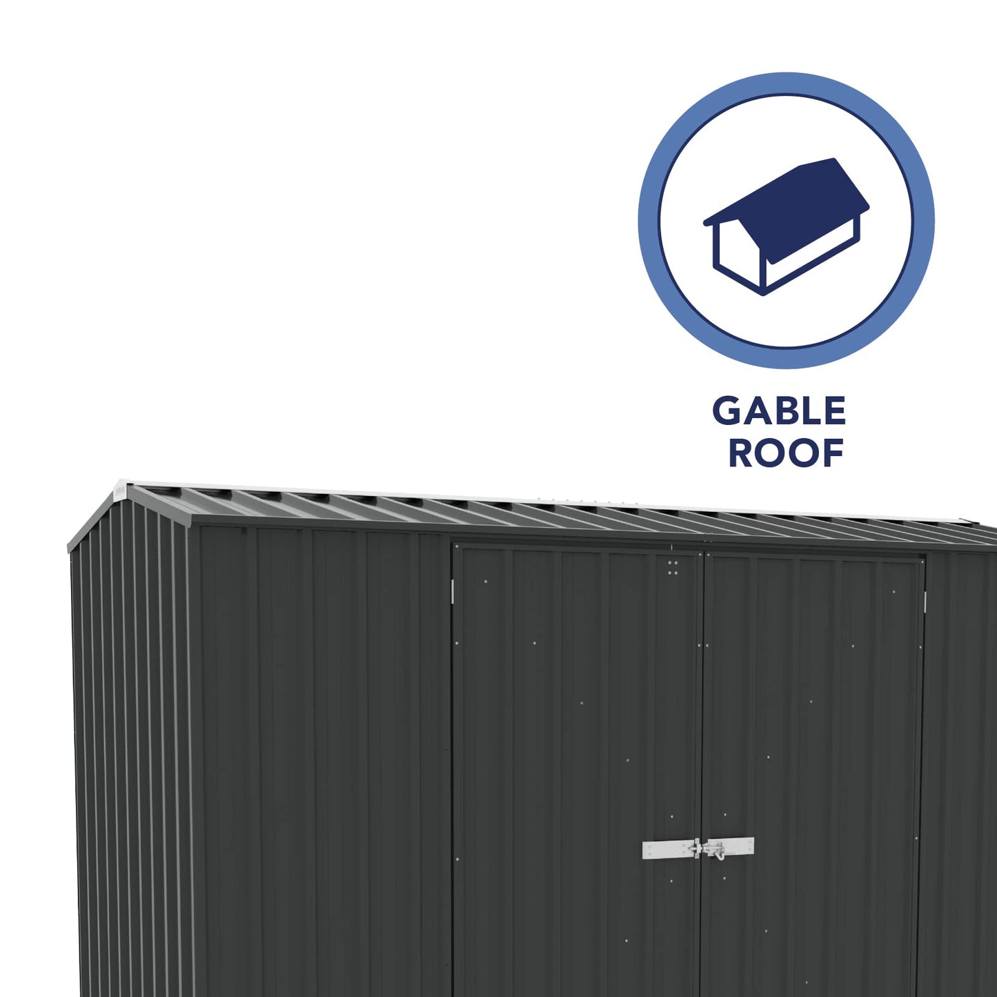Absco Premier Storage Sheds, 10'x5' Metal Garage, DIY Backyard Shed, Utility Tool Storage, Weather & Wind Resistant Aluminum Panels & Steel Frame, Maintenance-Free, 12 Year Warranty, Monument Gray