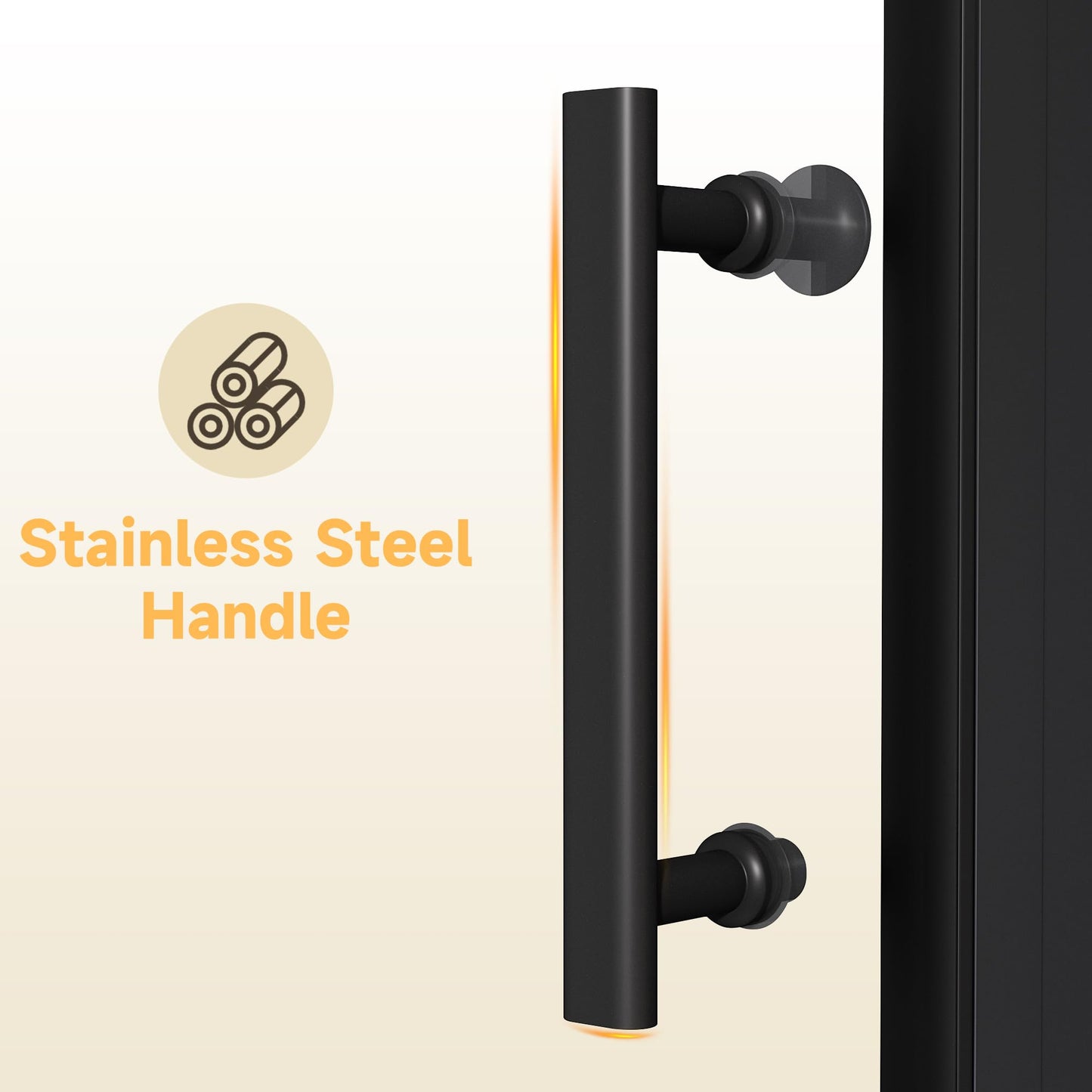 SL4U Pivot Shower Door, 34" W x 72" H, 1/4" Tempered Glass Shower Door, Pivot Swing Shower Glass Door, Easy to Clean, Matte Black Finish