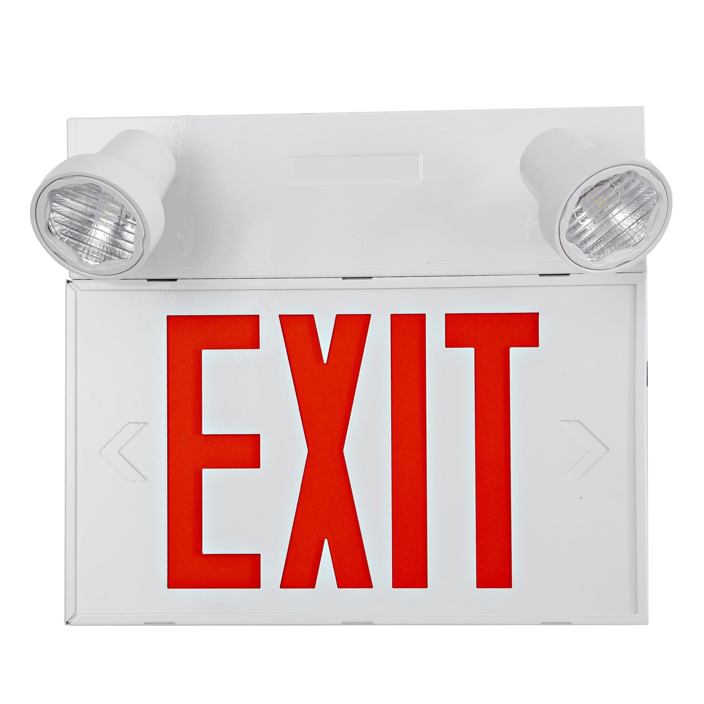 TANLUX Steel Exit Sign with Remote Capabilities, 36 Watt Battery Pack, AC 120-347V Input, Commercial Battery Unit Emergency Lights with 2 by 2 watts Head, Up To 4 Hours Emergency Duration Time