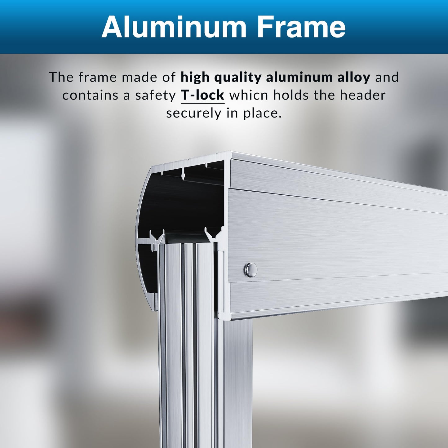 SL4U Double Sliding Shower Door 48 in. W x 76 in. H, Semi-Frameless Bypass Bathroom Sliding Door with 1/4'' (6mm) Clear Tempered Glass, Brushed Nickel