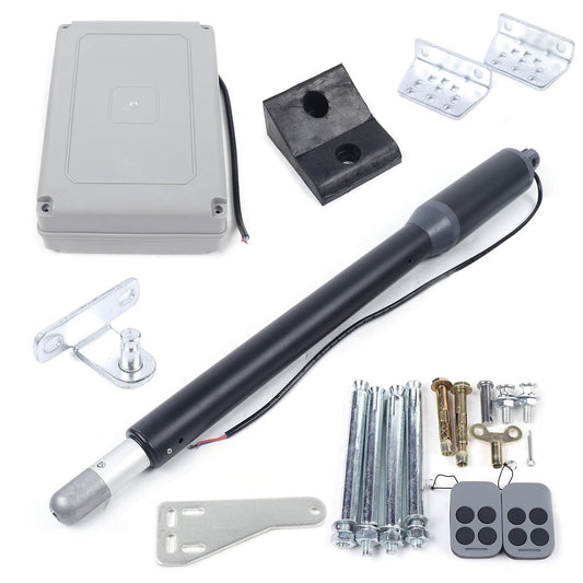 Automatic Gate Opener with Remote Complete Kit, 250rpm 40W Electric Single Arm Swing Gate Opener Heavy Duty Automatic Driveway Gate Operator for Swing Gate, Up to 330lb per Arm