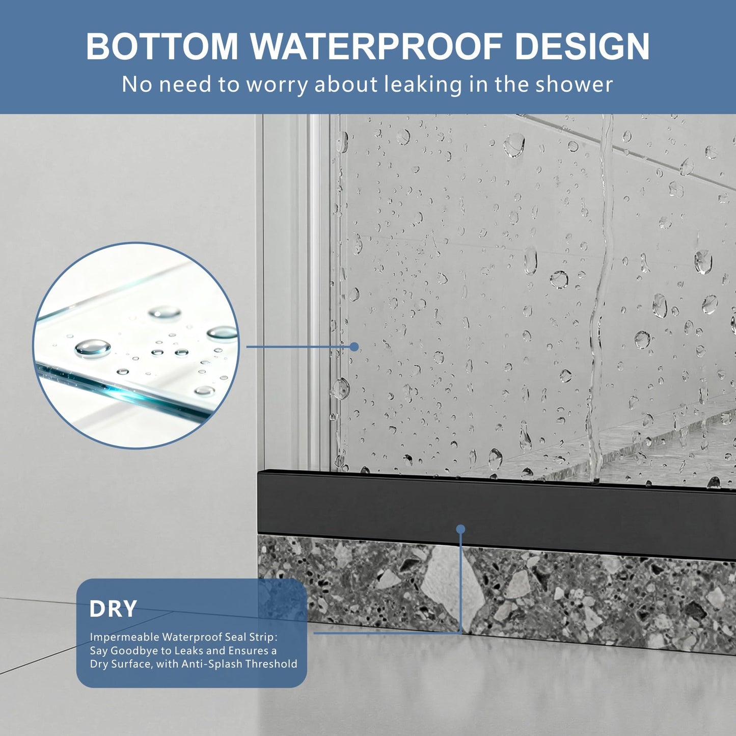 56-60" W x 72" H Frameless Shower Door, Double Sliding Glass Shower Door with 5/16" (8mm) Clear SGCC Tempered, Roller Disc System, 304 Stainless Steel (Matte Black, 56-60" W*72" H)