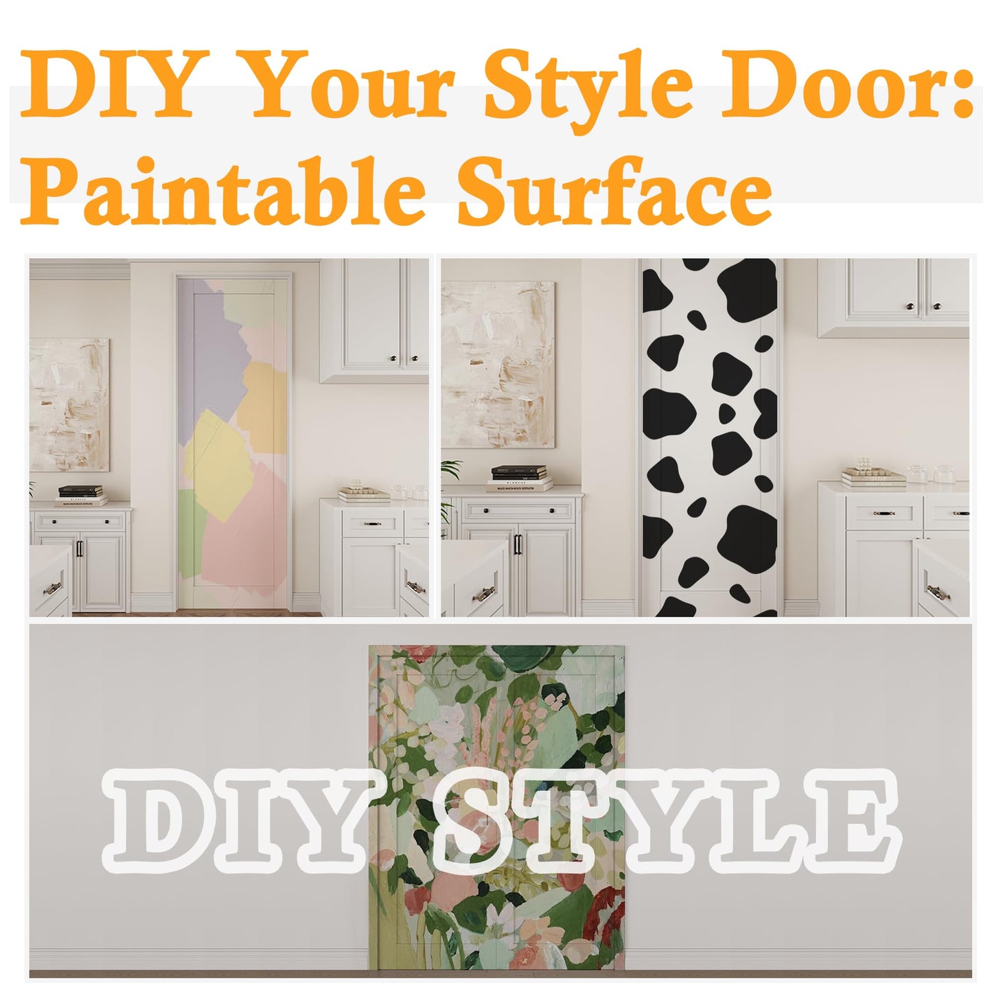 32" x 80" Slab Door, One Side Mirror Interior French Door, Pre-Finished Paintable Single Panel for Utility Room Pantry Closet as Prehung, Pocket, Bifold, Barn Doors-Shaker w/o Hardware, White Doors