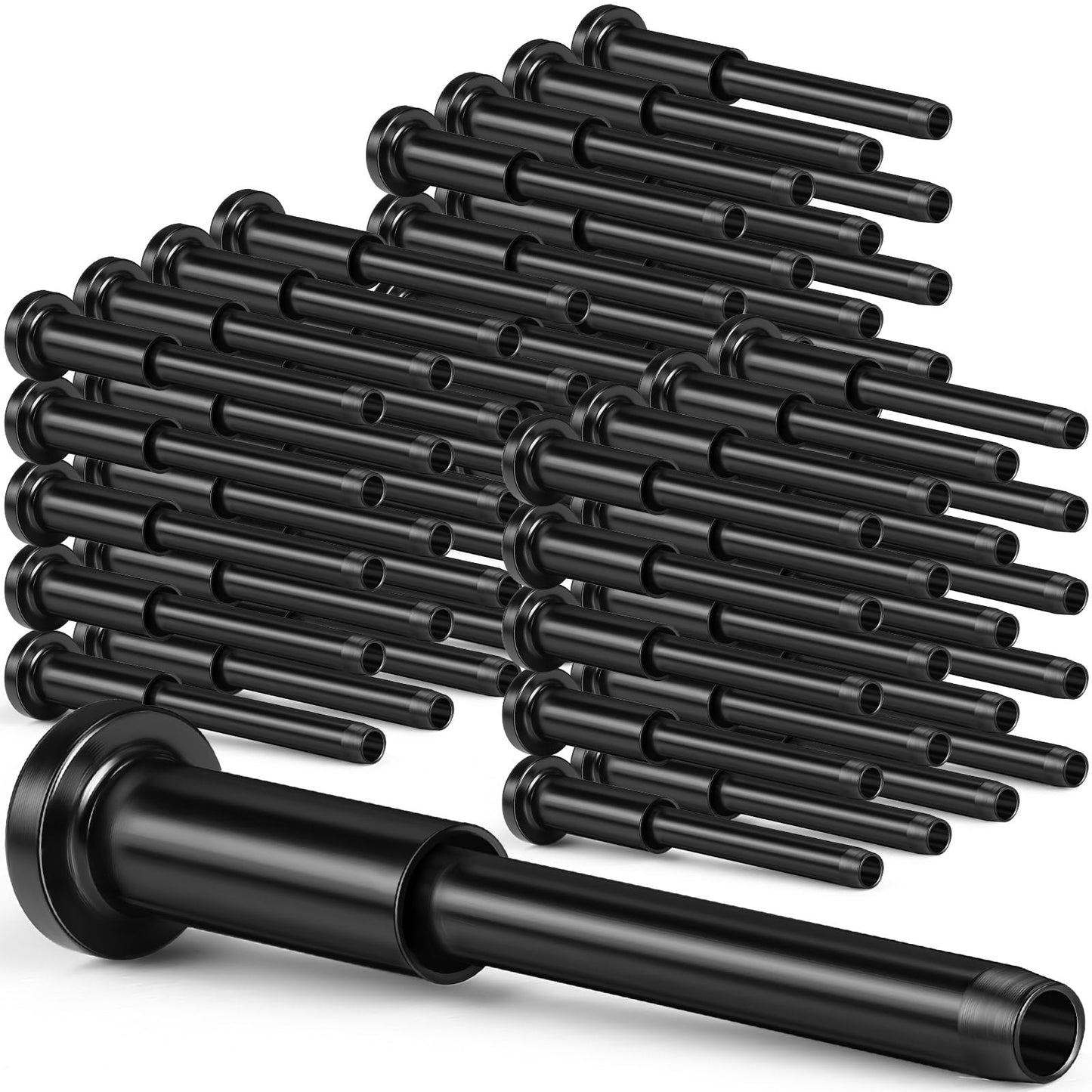 Blulu 100 Pack Invisible Cable Railing kit, T316 Stainless Steel 1/8" Invisible Receiver and Swage Stud End for Cable Railing, Swage Tensioner 1/8" for Wood/Metal Post, Cable Railing Hardware (Black)