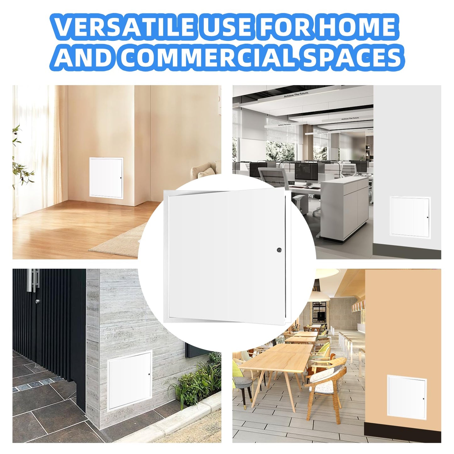 12" x 12" Metal Access Panel, 1MM Thickened Access Panel for Drywall, Aluminum Access Panel for Walls and Ceilings, Rust-Resistant and Easy-to-Install Drywall Access Panel