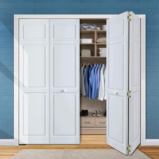 Closet Door, Bi-fold, 6-Panel Style Primed White 80x28