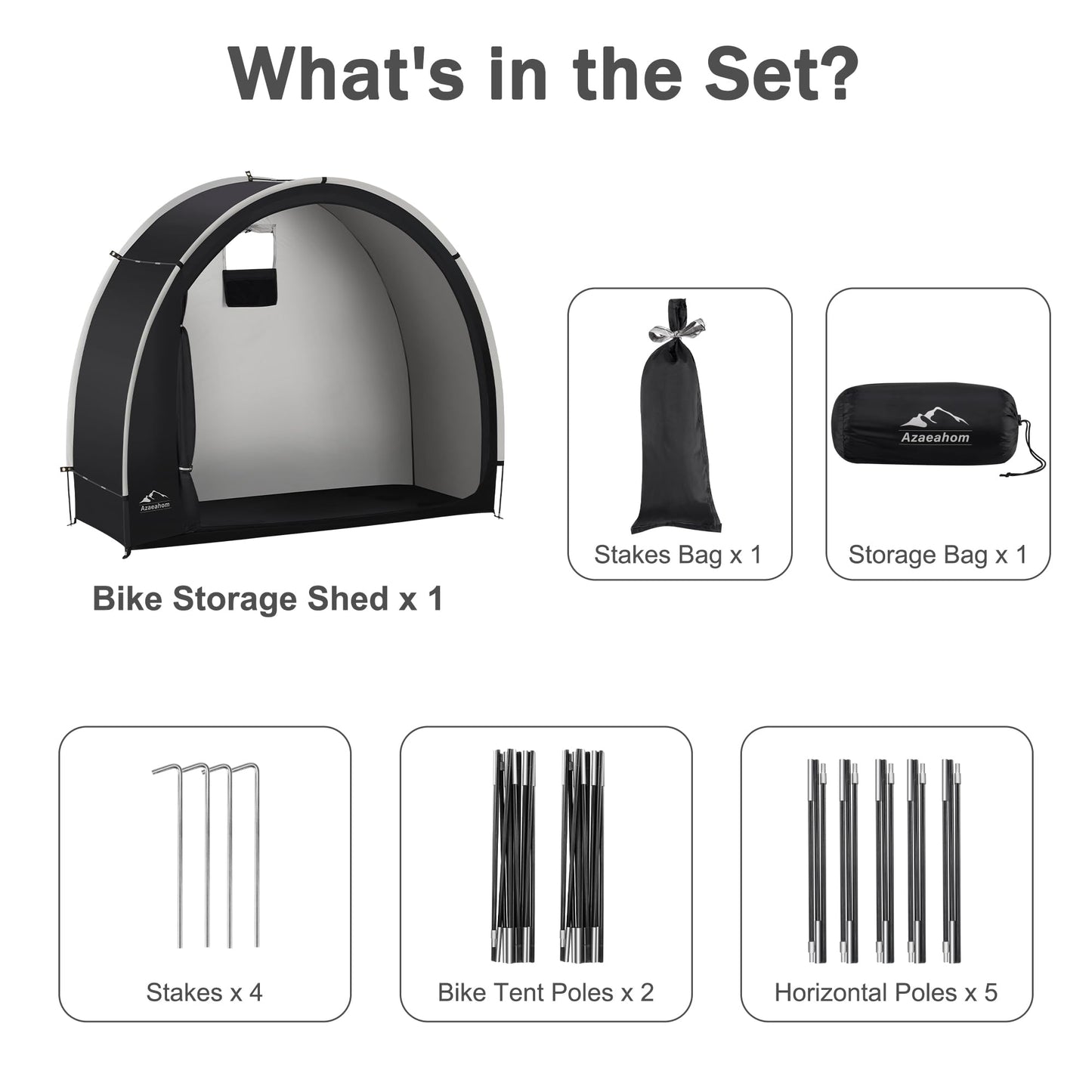 Bike Storage Shed Tent, Waterproof Outdoor Storage Shed for Bicycle, Easy Setup, Portable Storage Tent for Motorcycle,Garden Tools,Lawn Mower