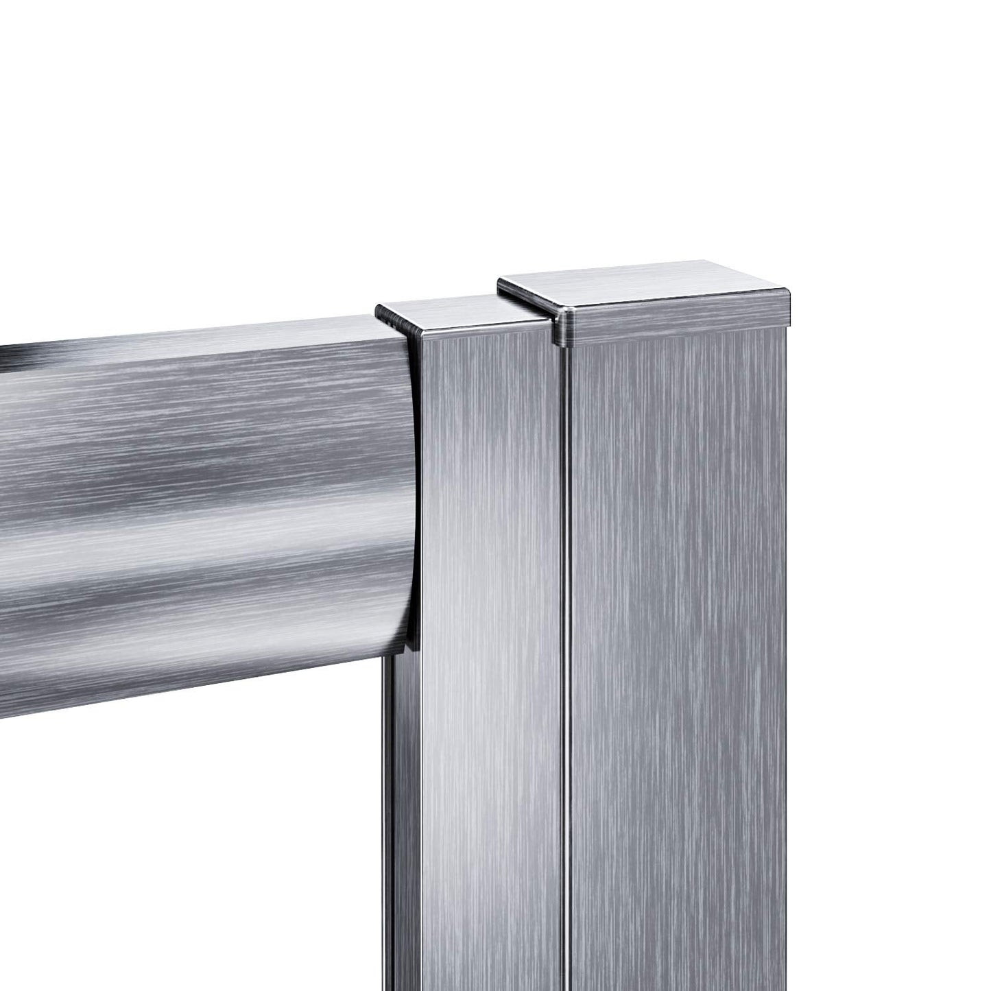 ELEGANT Corner Shower Door 36 in. D. x 36 in. W. x 72 in. H. with 1/4 in. Clear Glass, Sliding Shower Enclosure in Brushed Nickel, Double Sliding Shower Door, Shower Base Not Included