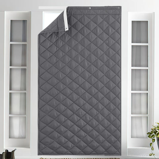 KEPARPCN Large Soundproof Blanket, Thermal Insulated Door Curtains for Doorway Noise Reducing Divider for Workshop Basement Laundry Acoustic Covering as Moving Blanket, 44 x 82 inch, Grey, 1 Panel