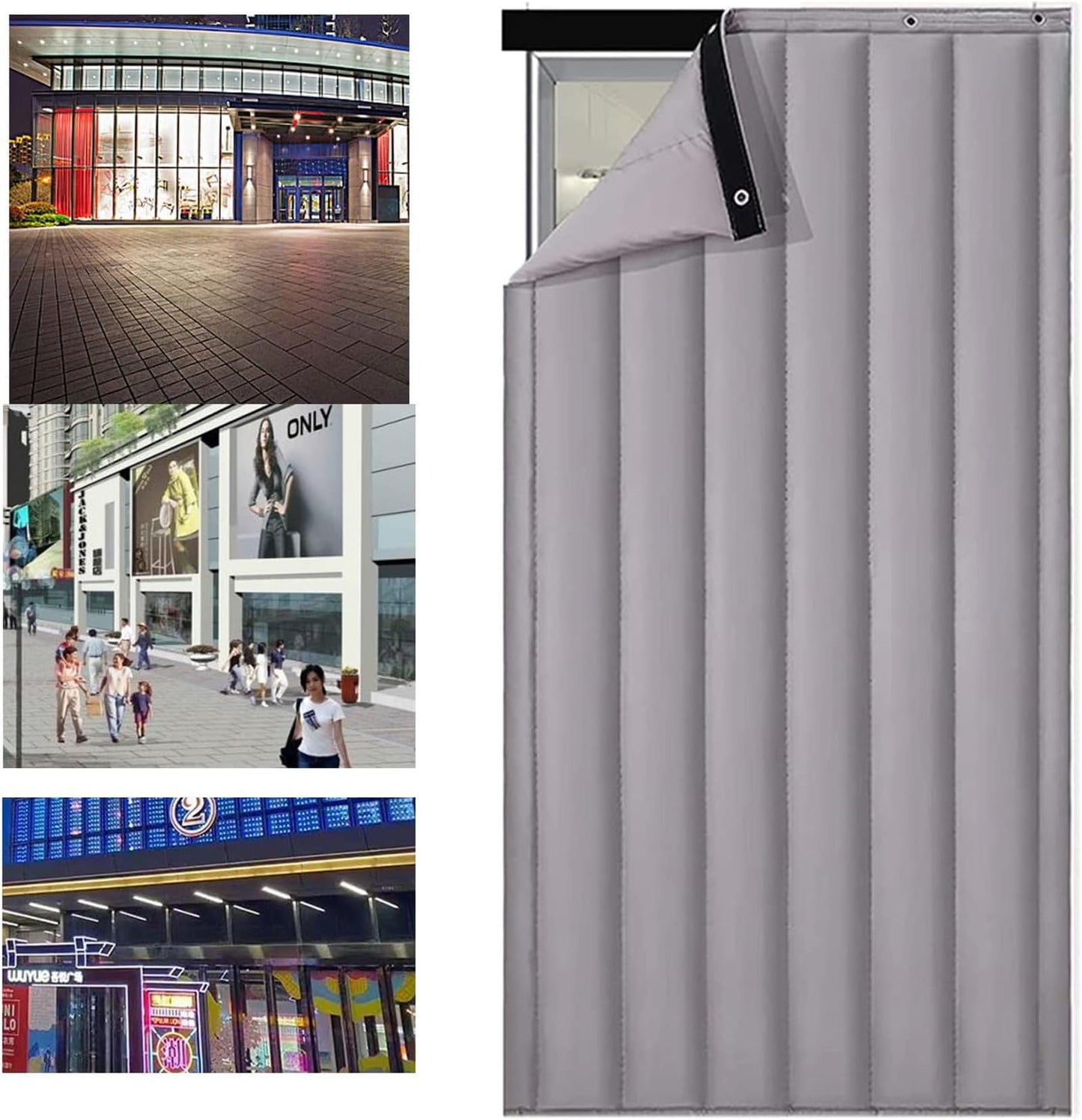 WWWHZGYS Thermal Insulated Door Curtain, Door Blanket for Winter,Sound Proofing Noise Reduction Waterproof Warm Living Room Patio Curtain, Oxford Fabric(W35.43*H82.68 in/90 * 210cm)