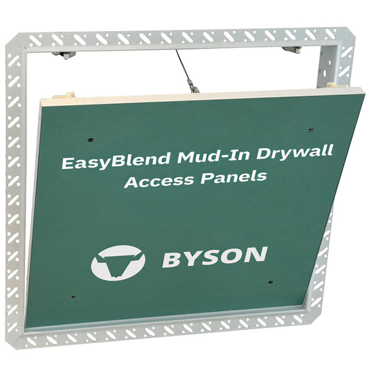 Byson Drywall Access Panel 16x16 Inches – Wall Access Door with Mud-in Flange, Heavy Duty Steel Frame, 5/8” Gypsum Inlay, Hidden Hinged Push Lock