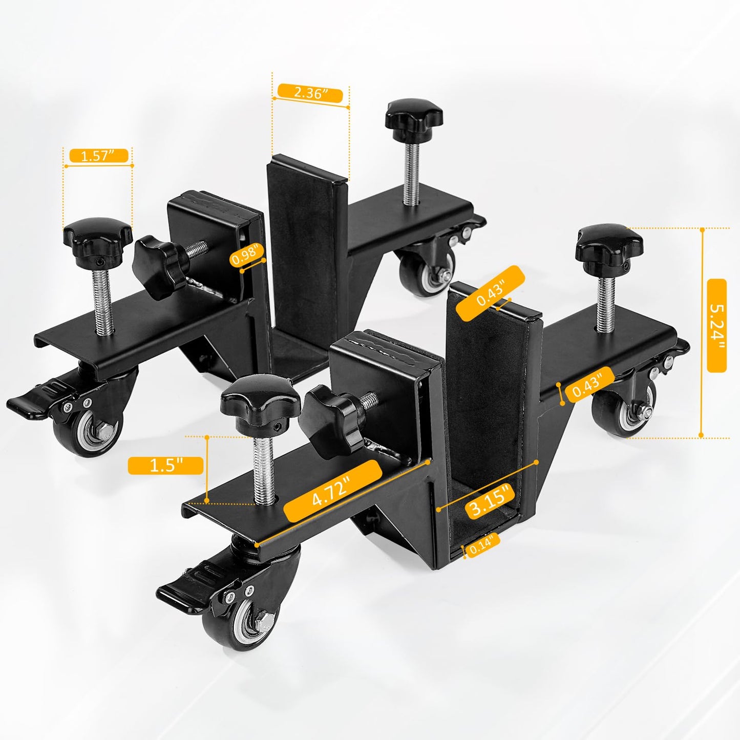 2 PCS Heavy Door Installation Dolly,Door Installation Tool，0-2.12in Door Installation Kit Hold up to 500 lbs，Door Lifter Tool with Rotating for Pre-Hung、Slab and Front Doors